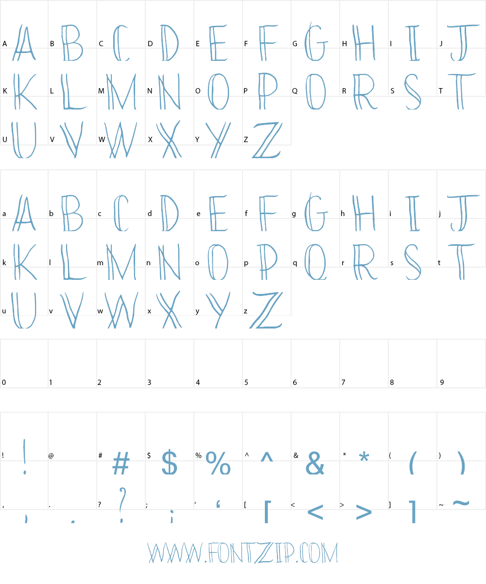 Bikinny Demo Font Character
